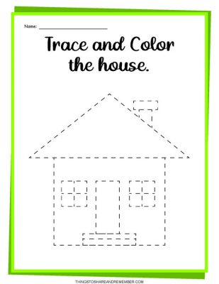 House Worksheet Preschool