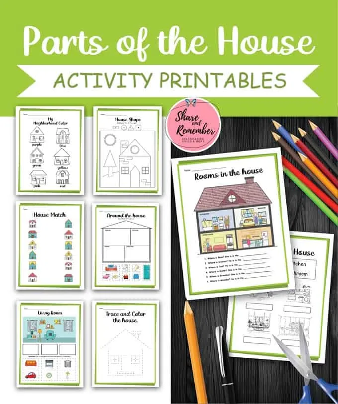 Parts of the House Activity Printables » Share & Remember