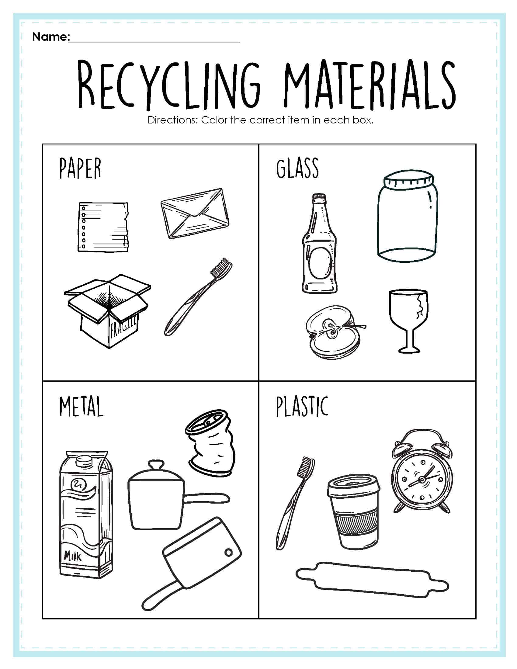 Recycling Activities Printables » Share & Remember Celebrating Child