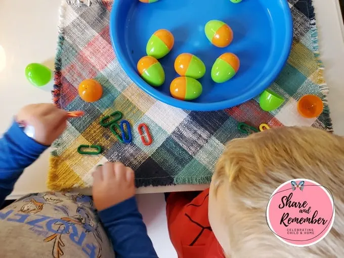 Dinosaur Eggs Preschool Activities math game.