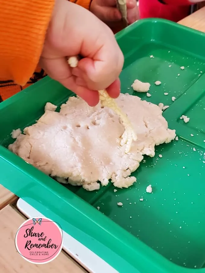 play dough fossils