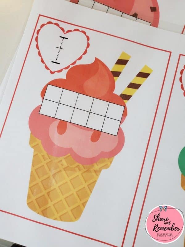 Ice Cream Counting 1-10 » Things to Share &amp; Remember