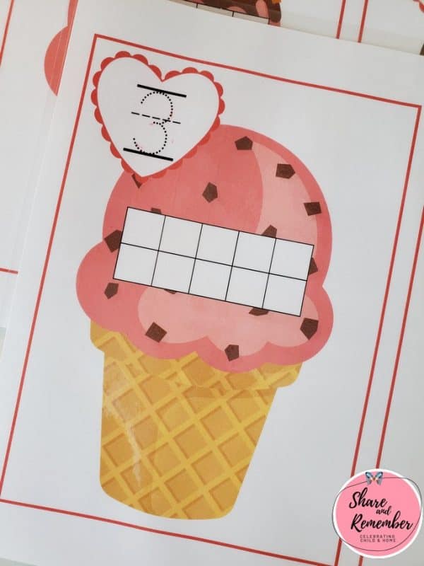 Ice Cream Counting 1-10 » Things to Share &amp; Remember