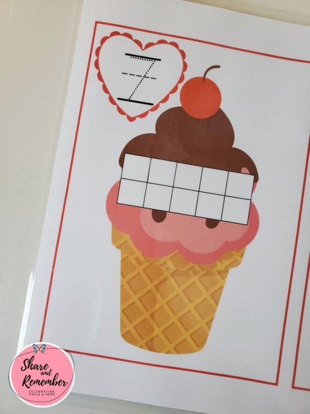Ice Cream Counting 1-10 » Things to Share &amp; Remember