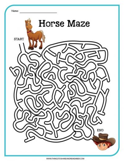 Horse Printable Activities » Share &amp; Remember | Celebrating Child &amp; Home