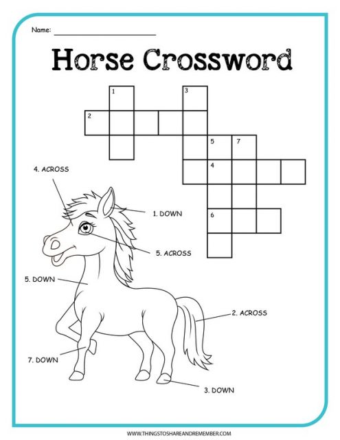 Horse Printable Activities » Share &amp; Remember | Celebrating Child &amp; Home