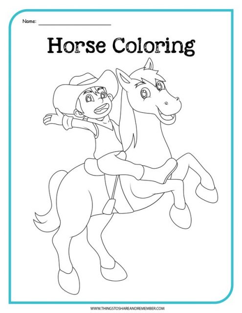 Horse Printable Activities » Share &amp; Remember | Celebrating Child &amp; Home