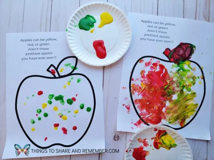 apple fingerpainting rhyme