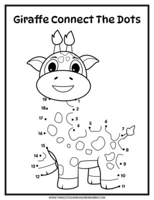 Giraffe Printable Activities » Things to Share &amp; Remember