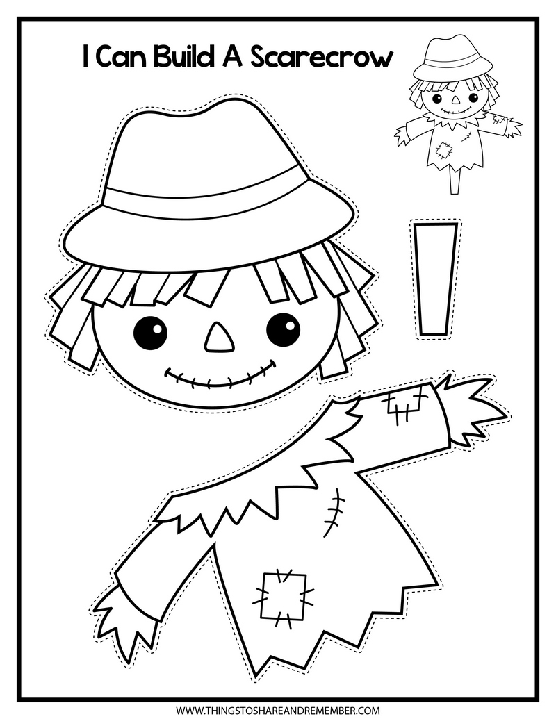 Scarecrow Printable Activities » Things to Share &amp; Remember
