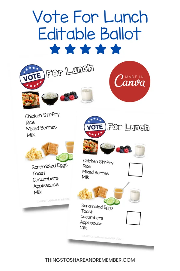 edit the vote for lunch ballot in Canva