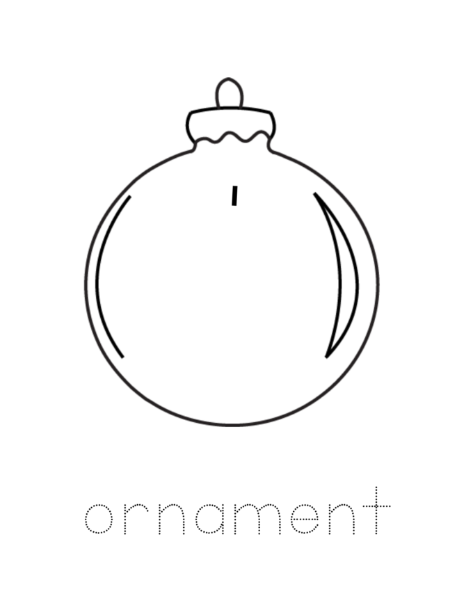 Christmas ornament ball coloring page