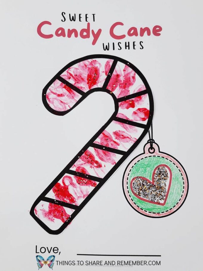 sweet candy cane wishes coloring and craft page