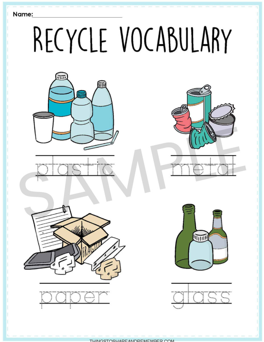 Printable Recycling Activity Pages for Preschoolers » Things to Share &amp; Remember