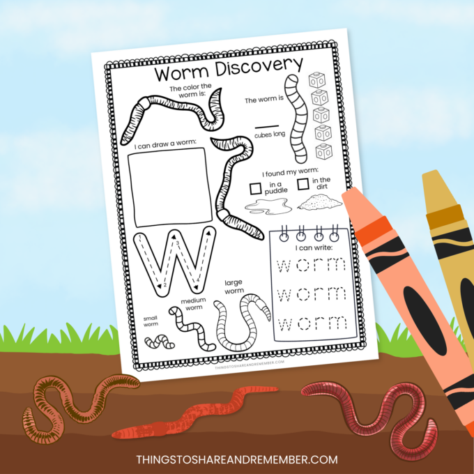 Painting with Worms Process Art Activity for Preschoolers