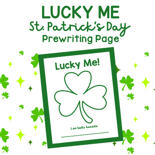 free LUCKY ME St. Patrick's Day Printable page for preschool