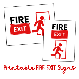 Printable Fire EXIT signs for child care centers