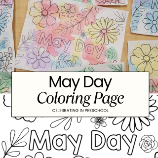 May Day Coloring Page for preschool